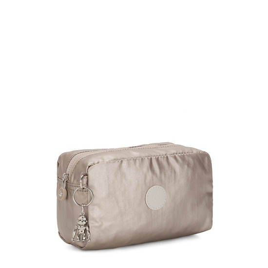 Kipling Gleam Metallic Pouch Vesker Beige | NO 1083UZ